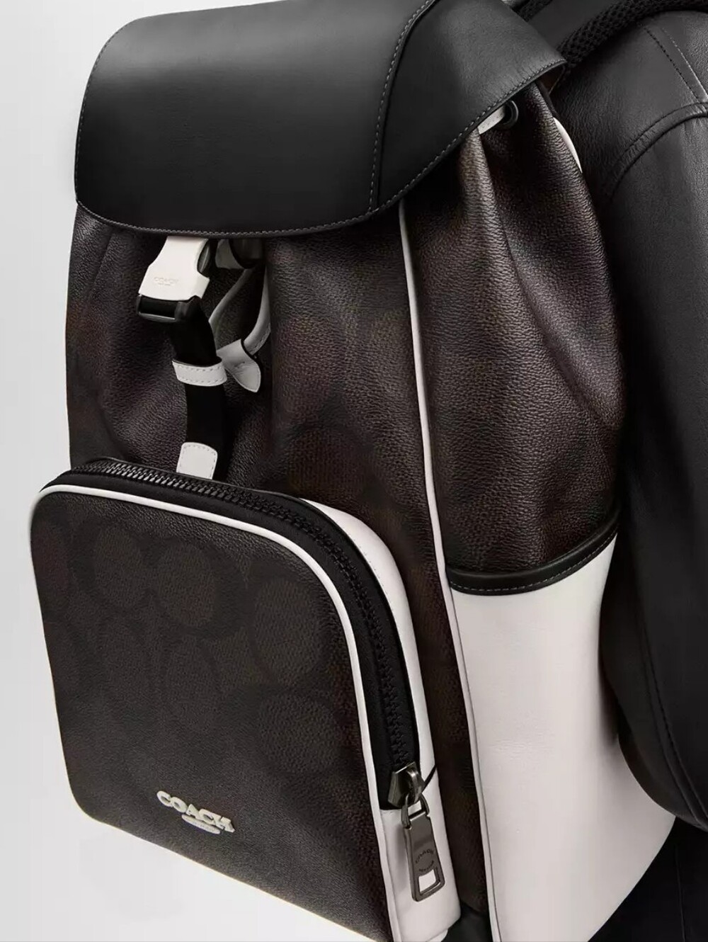 Coach Racer Backpack In Blocked Signature Canvas - Picture 8 of 8